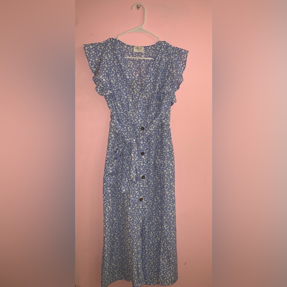 Blue floral dress